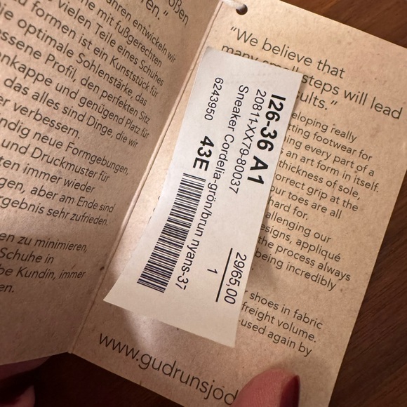 NWT Gudrun Sjödén Cordelia Sneakers Size 37 - Picture 8 of 8